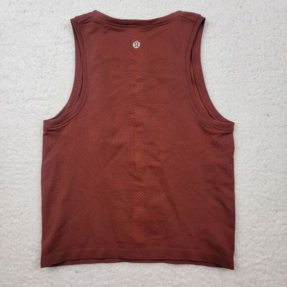Lululemon For The Chill Of It Chianti Maroon Cropped T Back Tank Size 6 W1BZDS - Picture 1 of 7